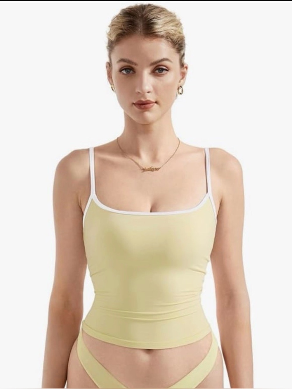 NWOT SUUKSESS Butter Yellow Tank size medium same material as skims